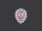 Pear Halo Statement Ring