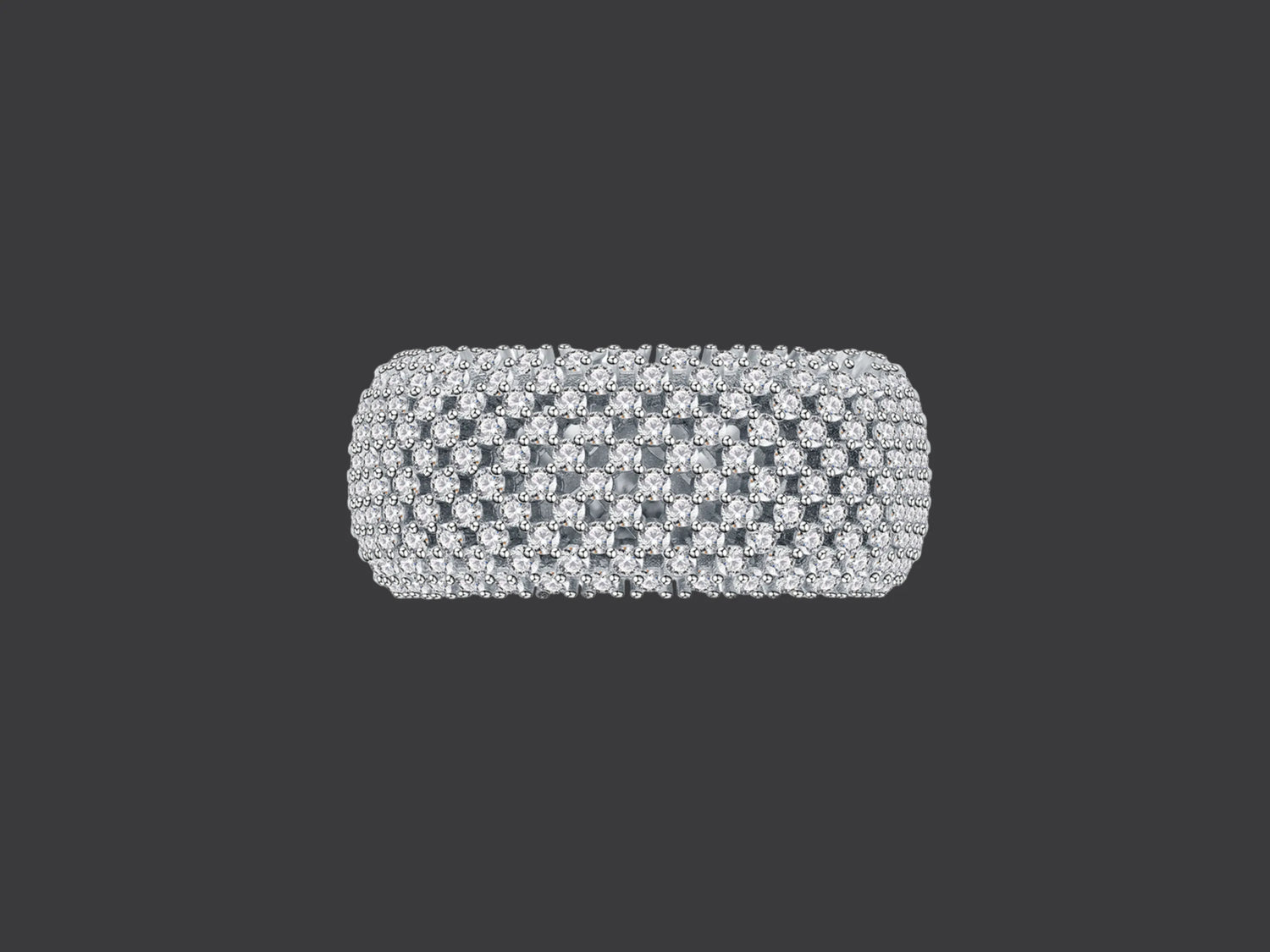 Diamond Pavé Statement Band Ring