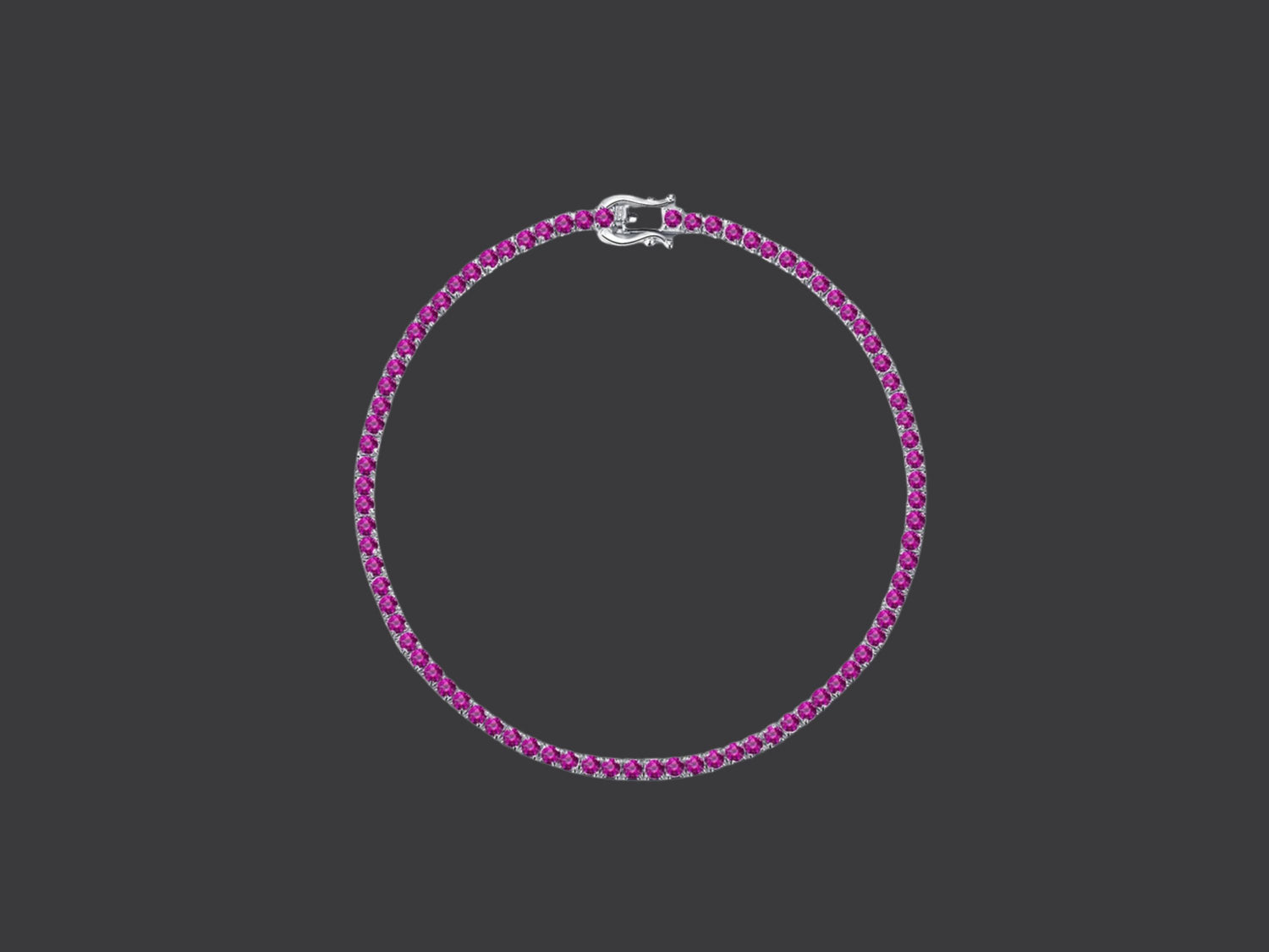 CZ Tennis Bracelet – Sterling Silver | White, Pink, Red, Green, Blue & Black