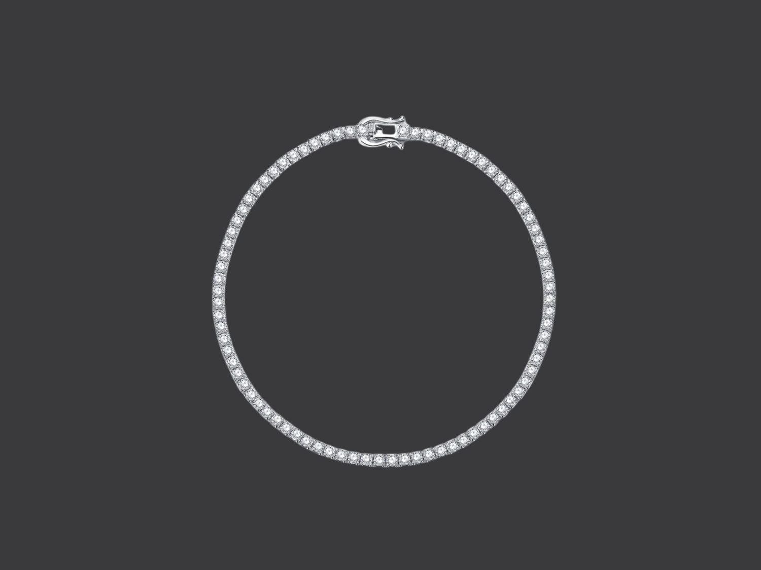 CZ Tennis Bracelet – Sterling Silver | White, Pink, Red, Green, Blue & Black