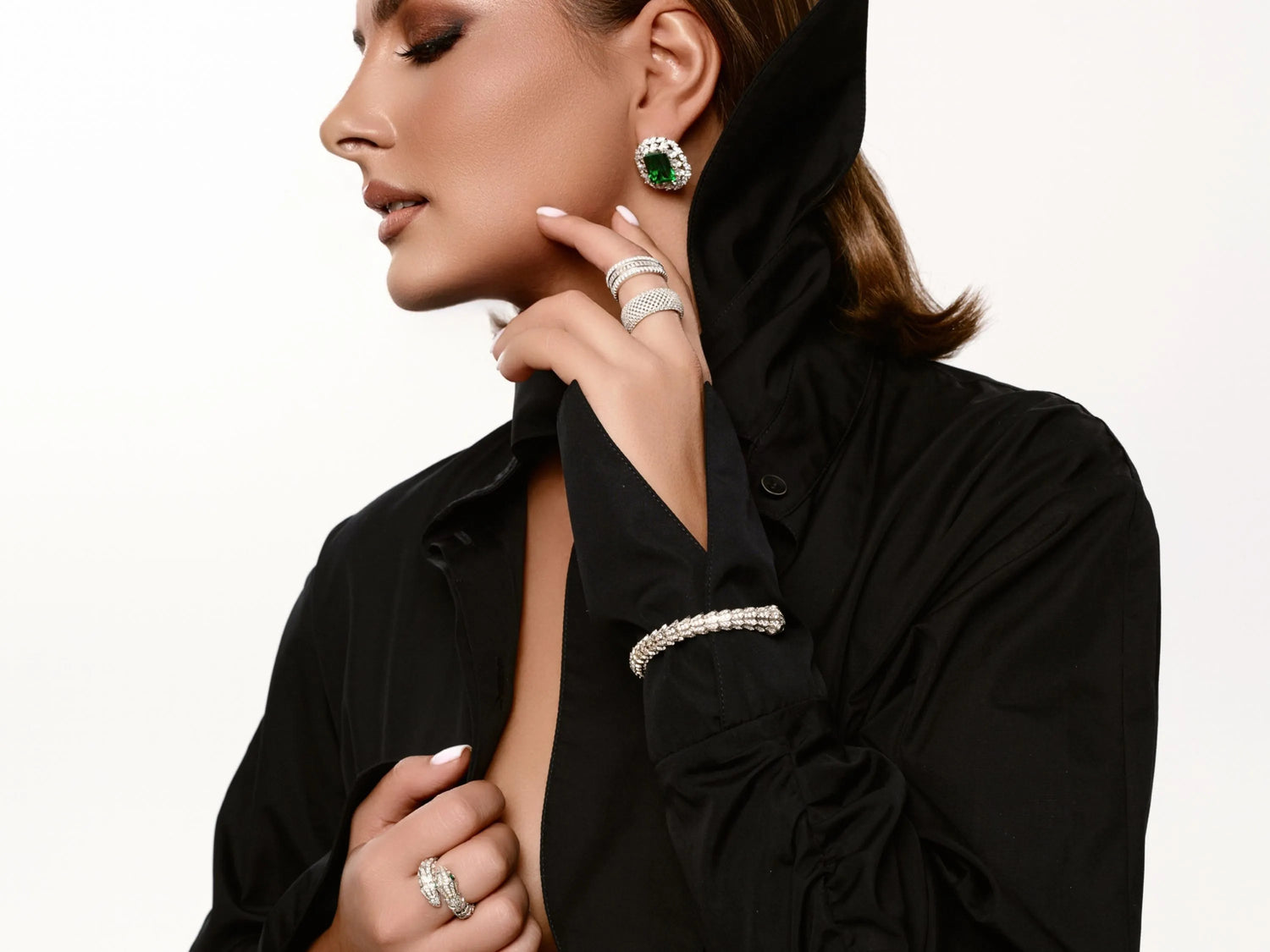 Diamond Pavé Statement Band Ring